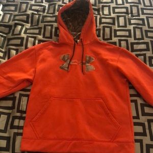 Men’s orange and camo Under Armour hoodie